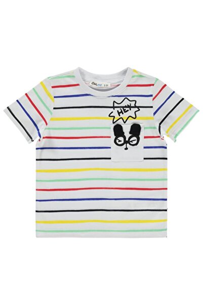 Civil Boys تي شيرت للأولاد 2-5 سنوات أبيض