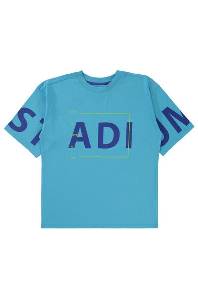 Civil Boys 10-13 Years Old Boy Turquoise T-Shirt