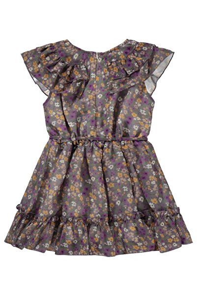 Civil Girls Floral Patterned Dress for Ages 2-5 - Lilac 2-3 Years