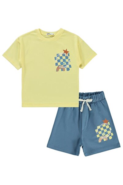 Civil Boys Dama Printed 2-5 Years Old Set - Yellow2-3 Years Old