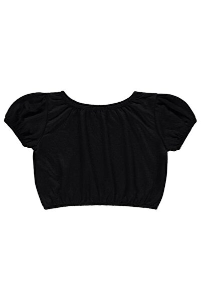 Civil Girls Μπλουζάκι Jacquard Gipeli Μονό Στρώμα για 6-9 Ετών - Μαύρο 8-9 Ετών