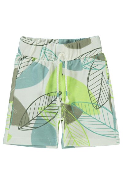 Civil Boys Σορτς με στάμπα φύλλων για 2-5 ετών - Πράσινο 2-3 ετών