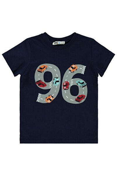 Civil Boys 96 Araba Baskılı 2-5 Yaş Tişört - Lacivert 2-3 Yaş