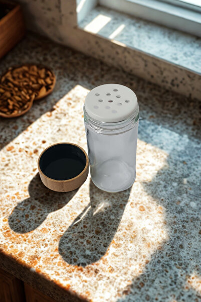 Home Mivora Cam 5-Piece Spice Rack Set with Bamboo Stand and Rotating Design