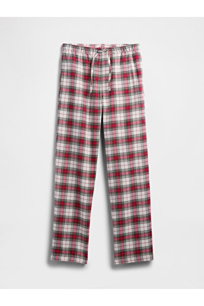 GAP Erkek Kırmızı Relaxed Flannel Pijama Altı