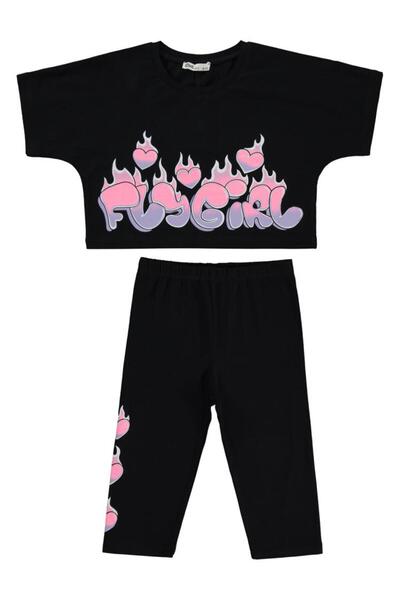 Civil Girls 6-9 Year Old Girl's Black Suit Set