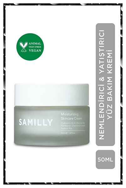 SAMILLY Su Bazlı Nemlendirici, Aydınlatıcı ve Yatıştırıcı Yüz Kremi – 50 ml