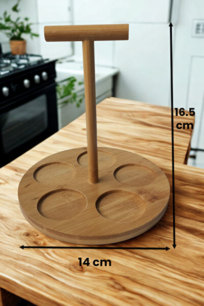 Home Mivora Cam 5-Piece Spice Rack Set with Bamboo Stand and Rotating Design