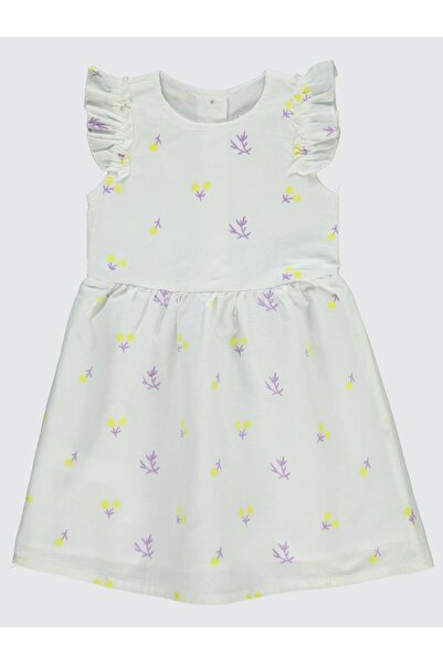 Civil Girls Flower Printed 6-9 Years Old Dress - Ecru8-9 Years Old