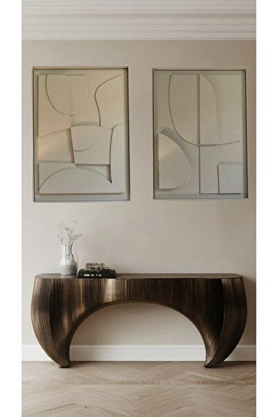 pienosanat İskandinav 3D Dokulu El Yapımı Modern Duvar Tablosu - Minimalist B...