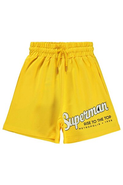 Superman Printed 6-9 Years Old Shorts - Yellow9-10 Years Old
