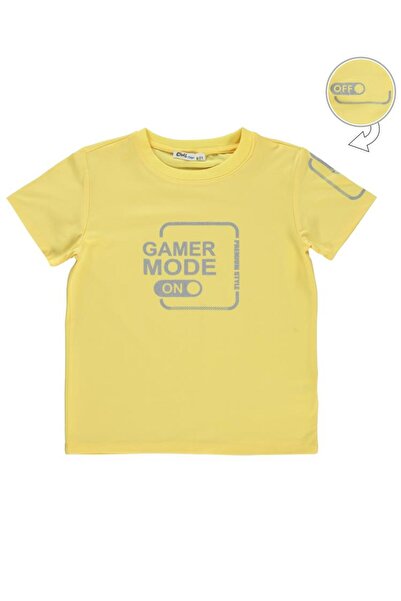 Civil Boys Gamer Mode Reflector Printed T-Shirt for Ages 10-13 - Yellow 11-12...