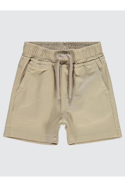 Civil Baby Elastic Waist Filotolu 6-18 Months Shorts - Beige9-12 Months