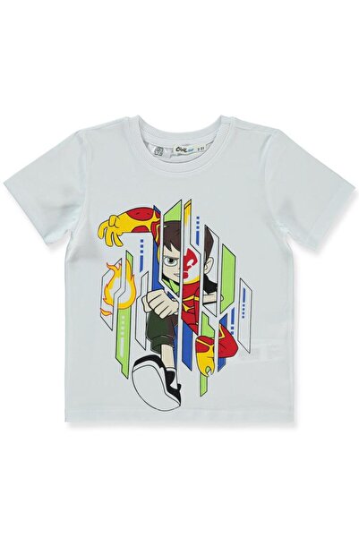 Ben 10 Benten Baskılı 2-5 Yaş Tişört - Beyaz 3-4 Yaş