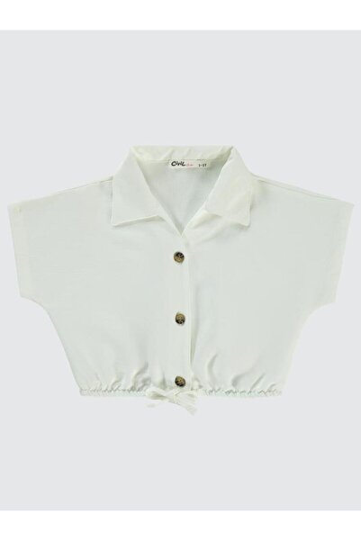 Civil Girls 2-5 Years Old Girl's Shirt - Ecru