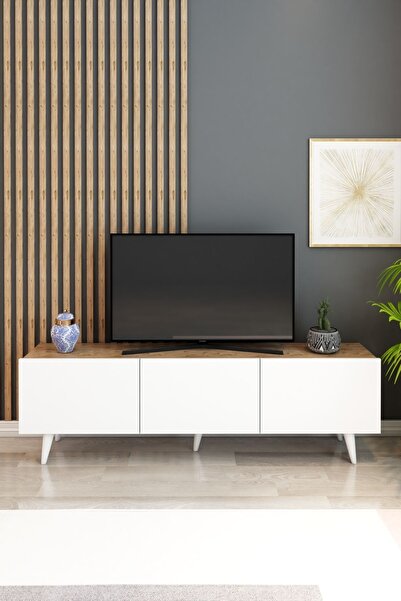izcodesign Model Dream TV Ünitesi 150 cm 3 Kapaklı TV Sehpası Beyaz Atlantik ...