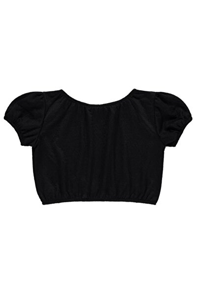 Civil Girls Μπλουζάκι Jacquard Gipeli Μονό Στρώμα για 6-9 Ετών - Μαύρο 8-9 Ετών