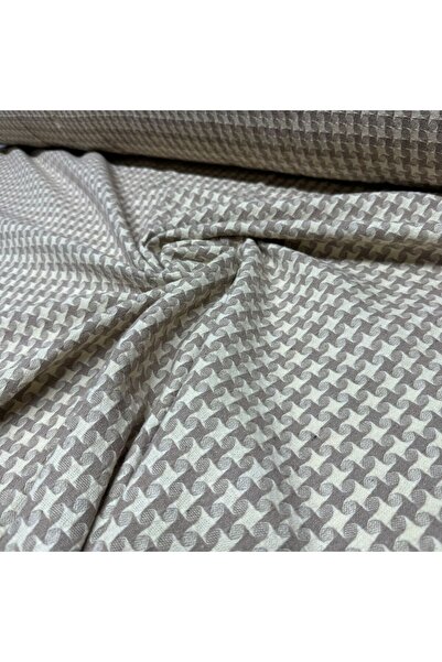 Yaren Ülker Tüvit Şanel Kumaş Çift En (En 150 cm) %100 Pamuk Dokuma Bej&Vizon...