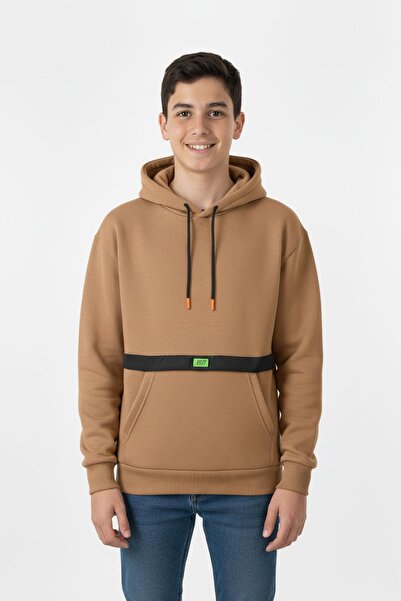 NEWKİDS Φούτερ για αγόρια με κουκούλα και λεπτομέρεια με τσέπες καγκουρό