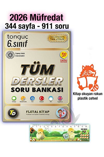Tonguç Yayınları 6. Sınıf Tüm Dersler Soru Bankası Yeni Müfredat