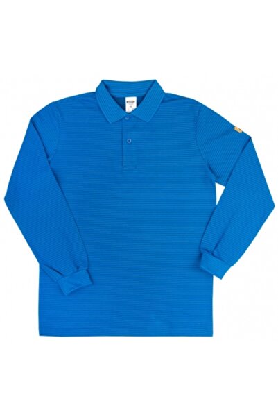 İŞMONT تي شيرت ESD بياقة بولو وأكمام طويلة