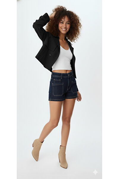 Ceylen Νέα σεζόν κοντό παλτό με κουμπιά