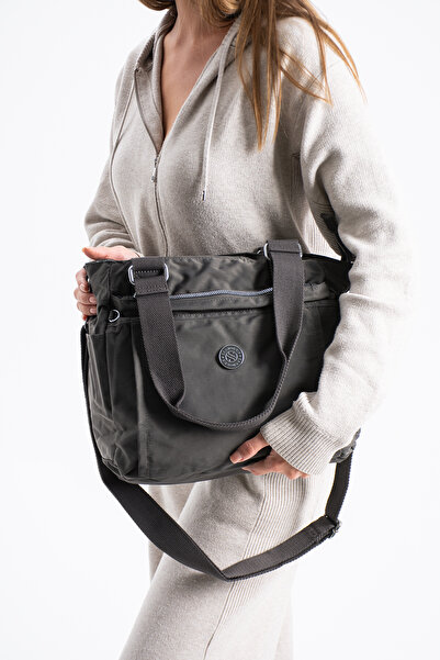 YOGII حقيبة نسائية كبيرة الحجم من ماركة Garfi مكونة من 4 أقسام مصنوعة من قماش المظلات المقاوم للماء مع حزام للكتف