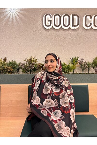 de LUNA Asmin Desen Soft Şal - Bordo