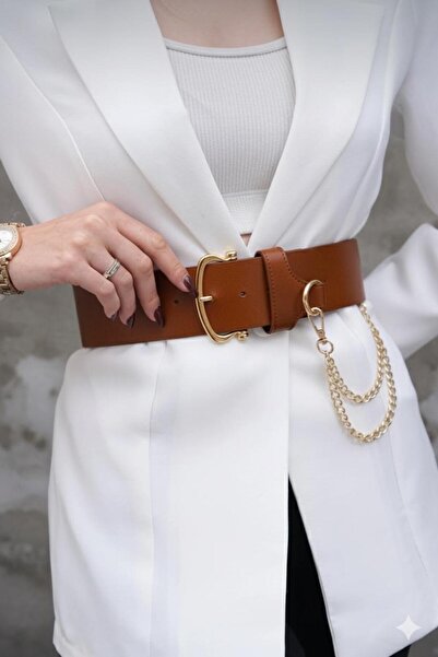 Desre Moda Curea pentru femei cu lanț, curea pentru rochie, curea pentru căma...