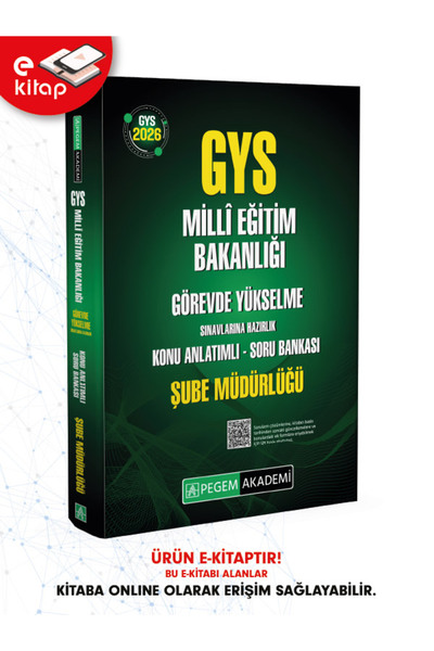 Pegem Akademi Yayıncılık 2026 GYS MEB Görevde Yükselme Sınavlarına Hazırlık Konu Anlatımlı Soru Bankası ŞUBE MÜDÜRLÜĞÜ SAYMAN