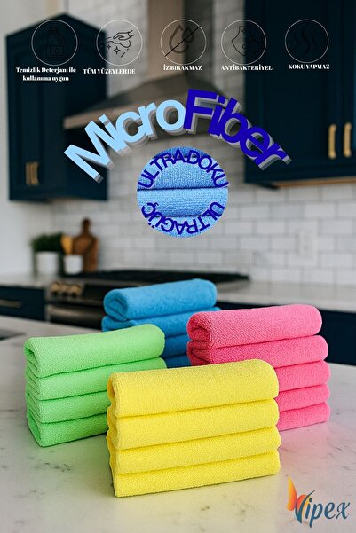 VİPEX 20 bucăți 40x40 cârpă de curățare din microfibră cu absorbție ultra mar...