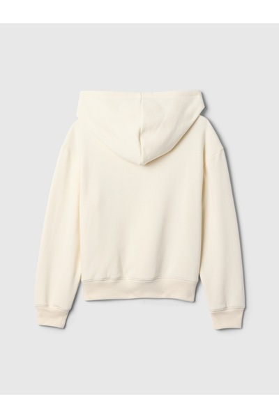 GAP Kız Çocuk Bej Gap Logo Fleece Sweatshirt