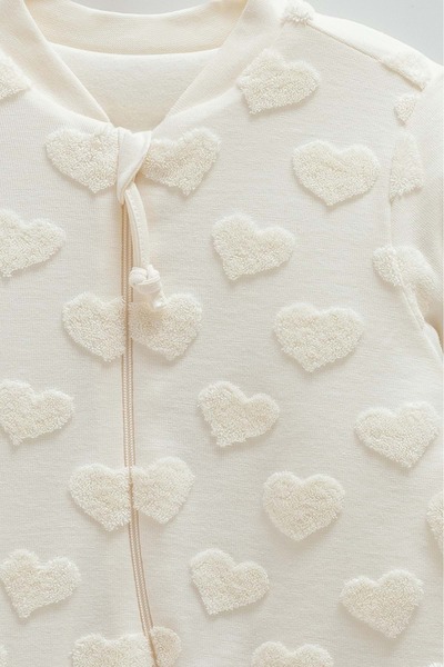 Caramell Cute Dreams Heart-Detail Sleeping Bag - Tog 2.5 Beige