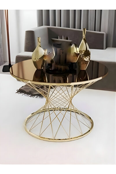 Kech Motorcycle Kayzer Zigon Orta Sehpa Gümüş Ayak Siyah Cam