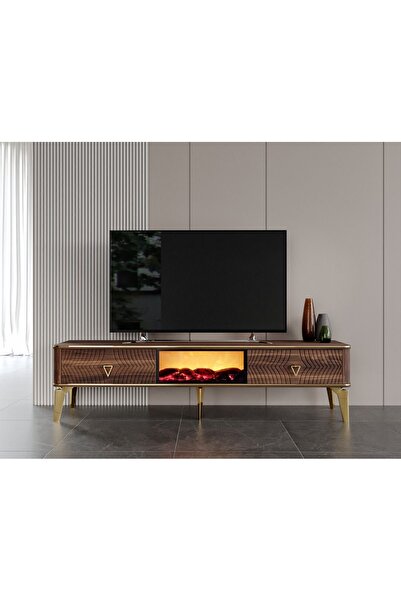 Venüs Şömineli Tv Ünitesi 180 Cm 5 Farklı Fonksiyondan Oluşmakta Ve Renk Deği...