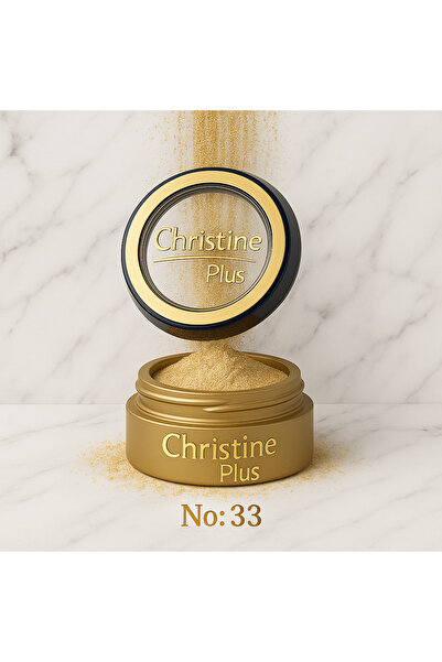 Christine Plus Toz Yapıda İnce Işıltılı Göz Farı – Açık Altın No:33 (Eyeshadow)