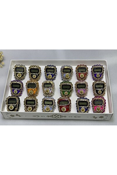 lifestyling 18 Adet Kutulu Karışık Renkli Taşlı Zikirmatik