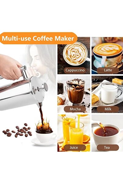 huitich Stainless Steel French Press Coffee & Tea Maker 800ML Double Layer
