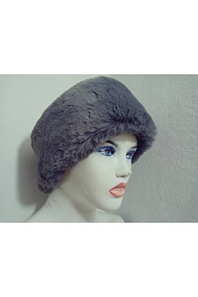 hoaryage Bandă pentru cap din blană de pluș, bandană, guler pentru gât, căști calde pentru urechi, elastică reglabilă, lățime 10-12 cm