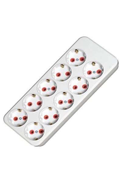 Mutlusan 10'lu Topraklı Grup Priz Klemensli Kablosuz