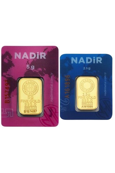 Tuğrul Kuyumculuk 7,5 Gram (5+2,5) Külçe Gram Altın 24 Ayar