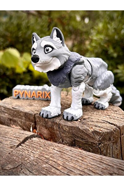 pynarix Gri Kurt – Sessiz Gücün Yol Gösteren Gölgesi 🐺🌌🌲3D Hareketli Organik Vip Model - Büyük Boy