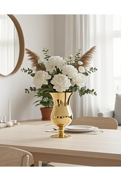 Lui Tasarım Vază de lux Gold Avangard cu picioare de sticlă 30*20 Decor