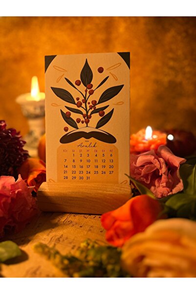 NONA 2026 Standlı Masaüstü Takvimi / Kartpostal Hediyeli / 10x15 Cm