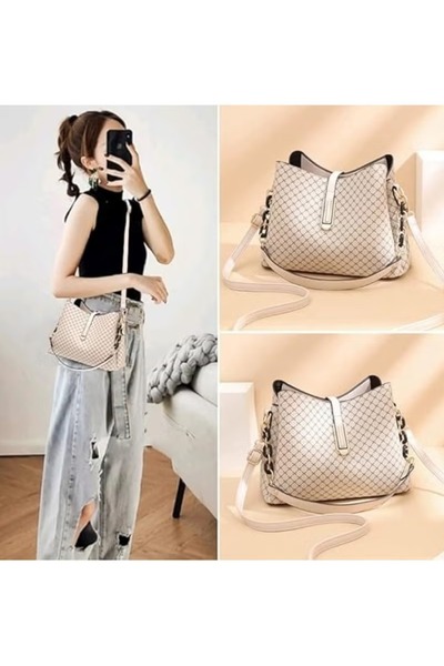 huitich Elegant Designer-Inspired Shoulder Bag for Women Luxury Patterned Crossbody Handbag with Adjustable