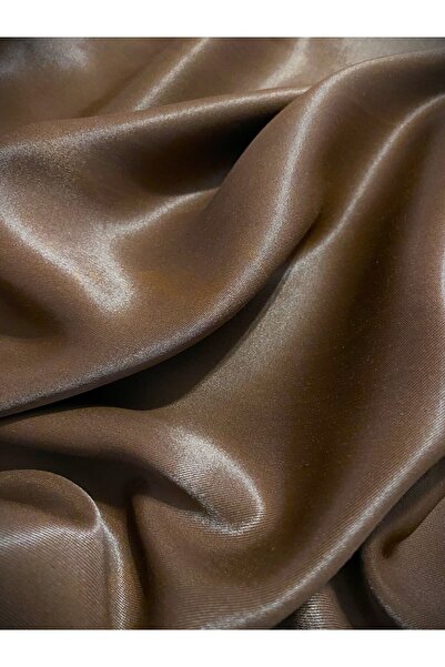 Kahra Collection Taba Rengi Midi Boy Şık Saten Etek