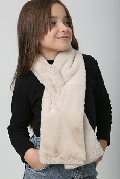 BALIENTE Бежевий плюшевий дитячий комір - м'яка текстура