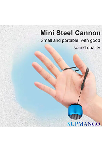 Choice مكبر صوت M1 أزرق محمول بتقنية البلوتوث، مكبر صوت ستيريو محيطي صغير بمنفذ USB خارجي