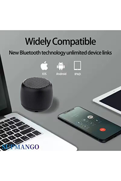 Choice مكبر صوت M1 أسود محمول بتقنية البلوتوث ومكبر صوت محيطي ستيريو صغير الحجم مزود بمنفذ USB خارجي