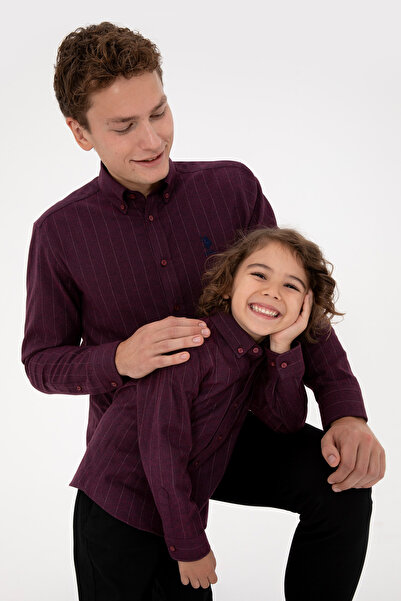 U.S. Polo Assn. Men's Burgundy Long Sleeve Shirt 50316559-Vr014